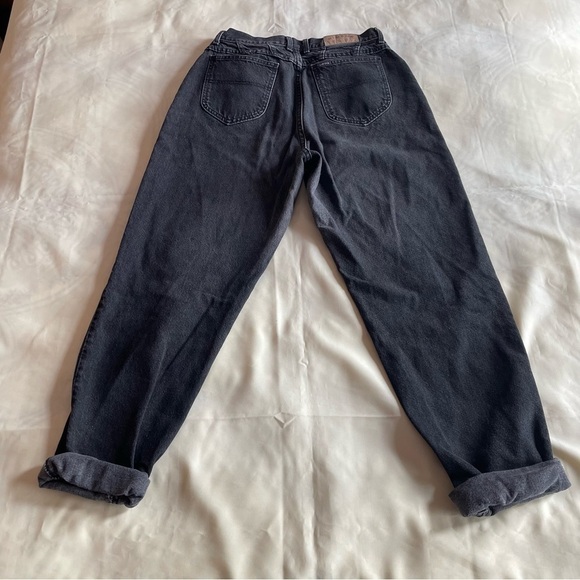 Riders- Black Vintage Wash High Waisted Full Length Mom Jeans Size 10 - Picture 4 of 6